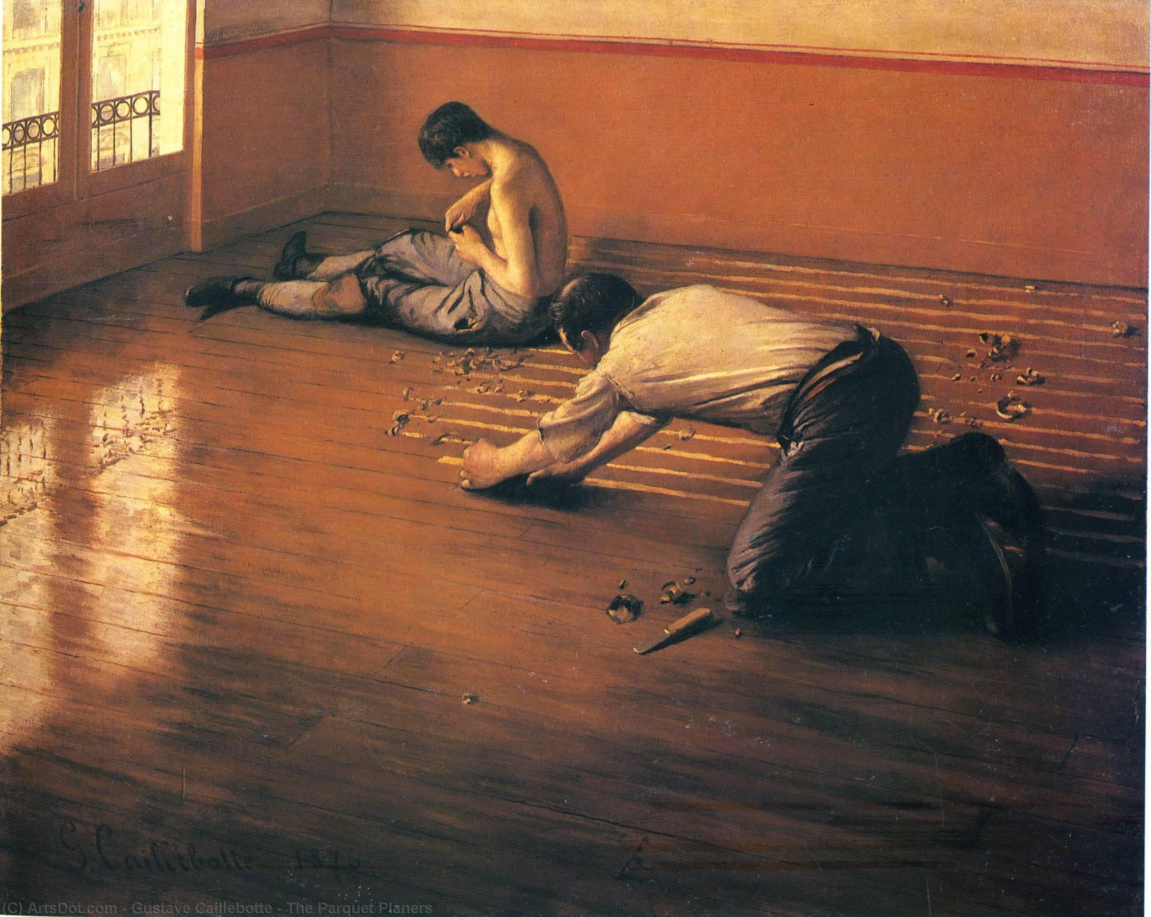 WikiOO.org - Encyclopedia of Fine Arts - Lukisan, Artwork Gustave Caillebotte - The Parquet Planers