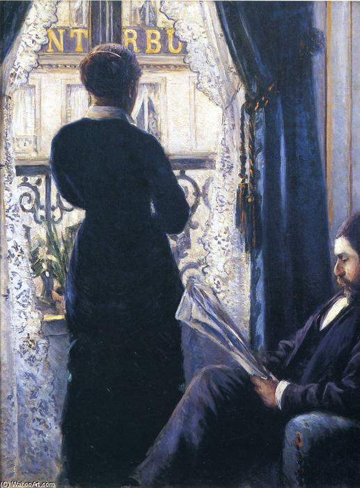 Wikioo.org - The Encyclopedia of Fine Arts - Painting, Artwork by Gustave Caillebotte - Interior, Woman at the Window