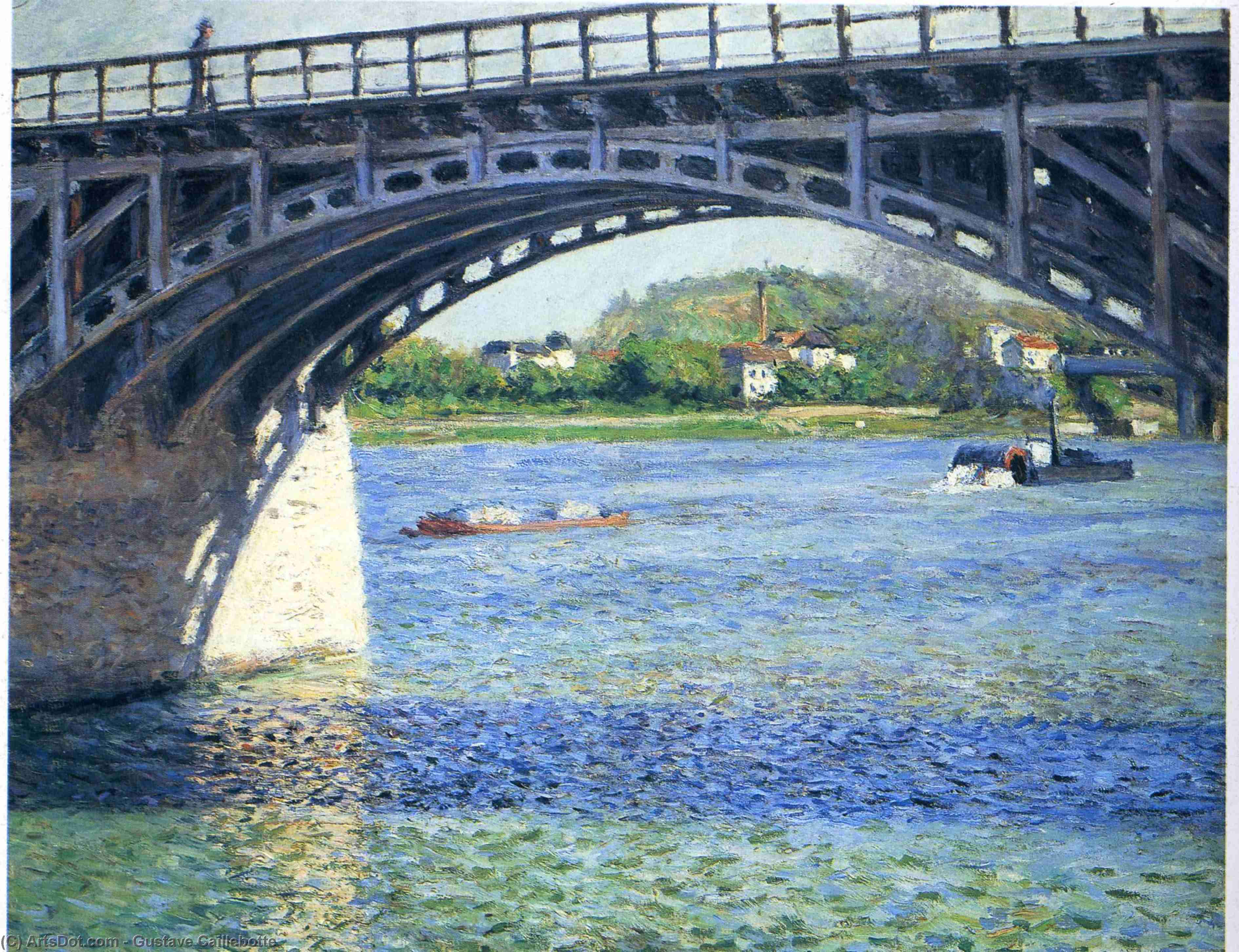 WikiOO.org – 美術百科全書 - 繪畫，作品 Gustave Caillebotte - 的Pont d Argenteuil的