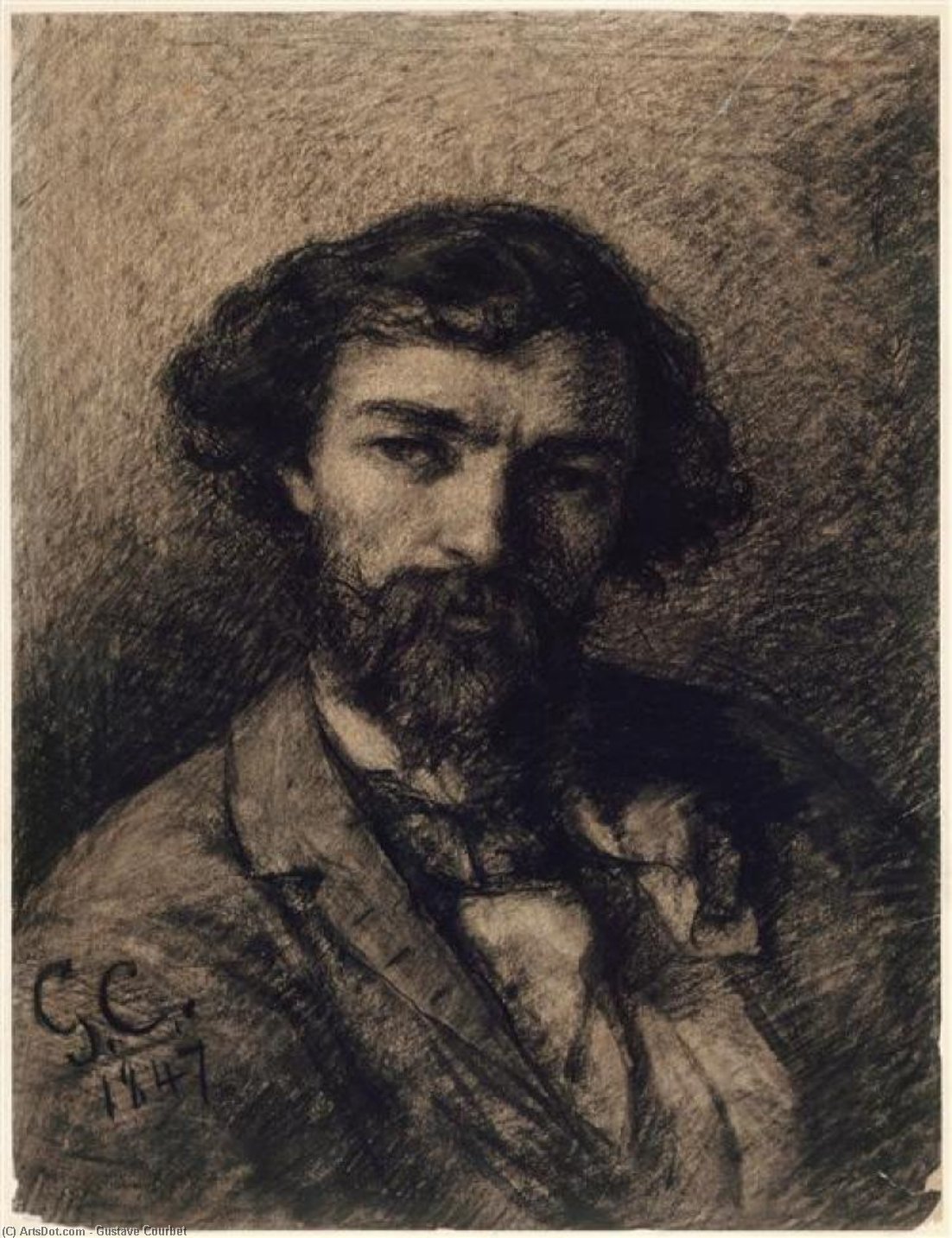 WikiOO.org - Enciklopedija dailės - Tapyba, meno kuriniai Gustave Courbet - Portrait of Alphonse Promayet