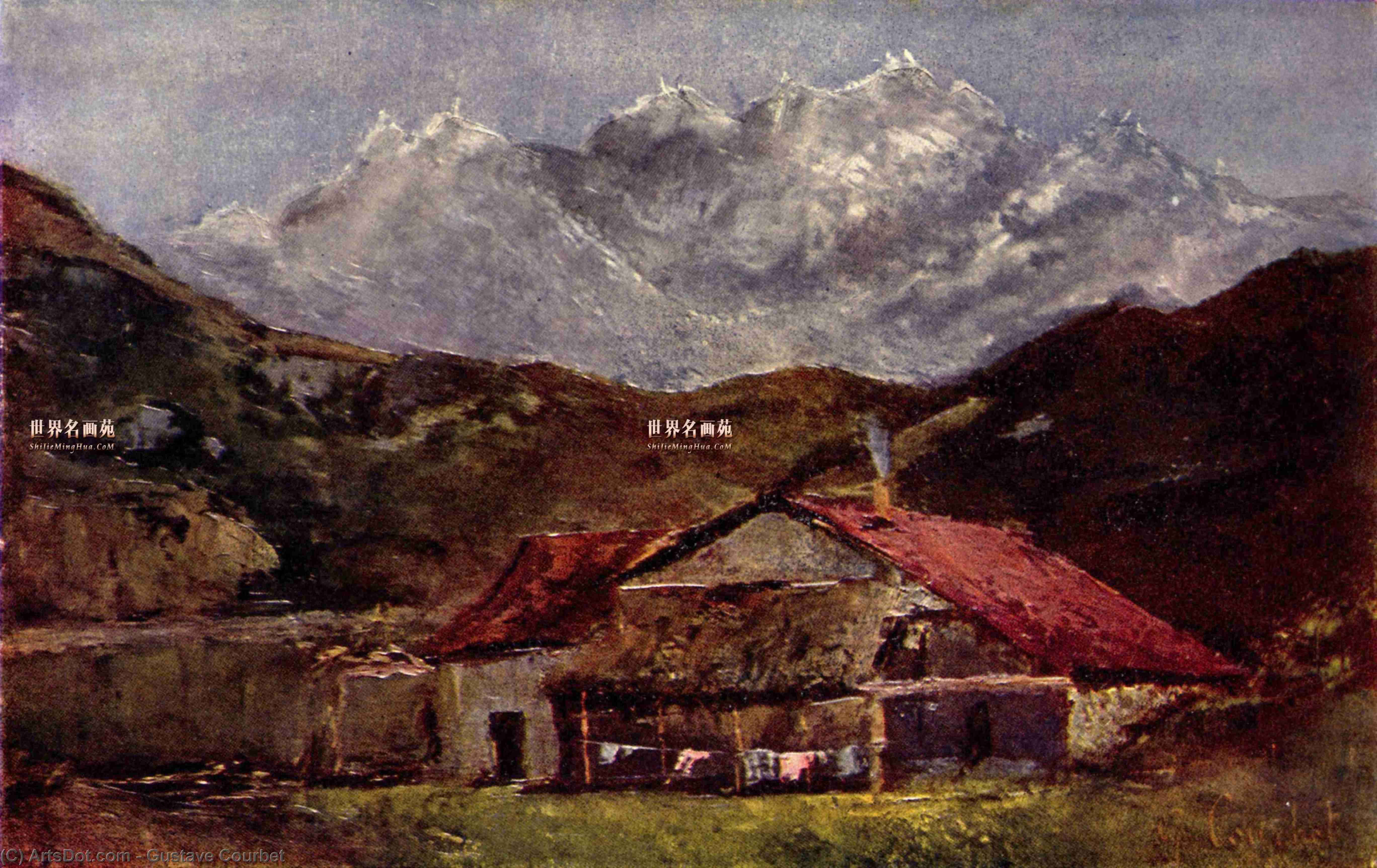 WikiOO.org - Enciklopedija dailės - Tapyba, meno kuriniai Gustave Courbet - The Mountain Hut