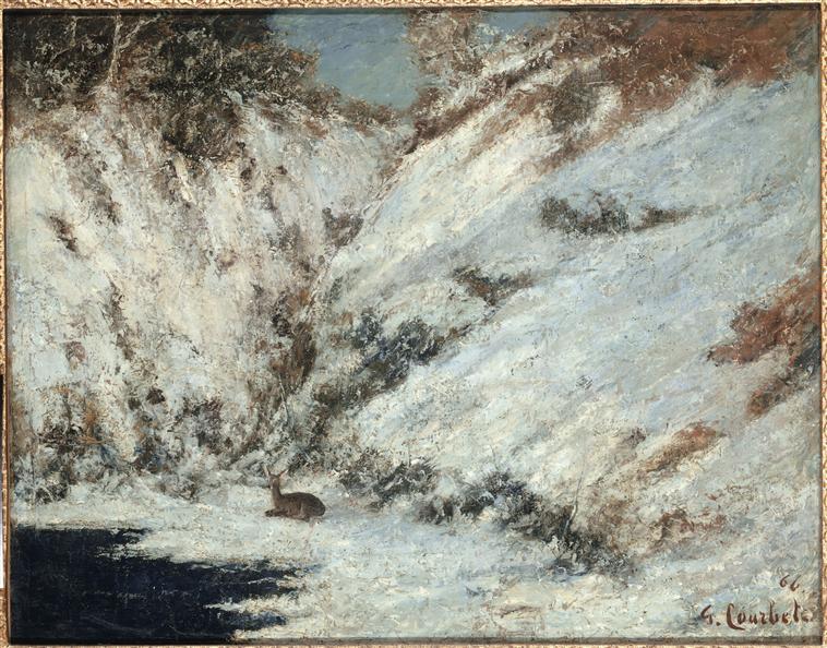Wikioo.org - The Encyclopedia of Fine Arts - Painting, Artwork by Gustave Courbet - Snow Landscape in Jura