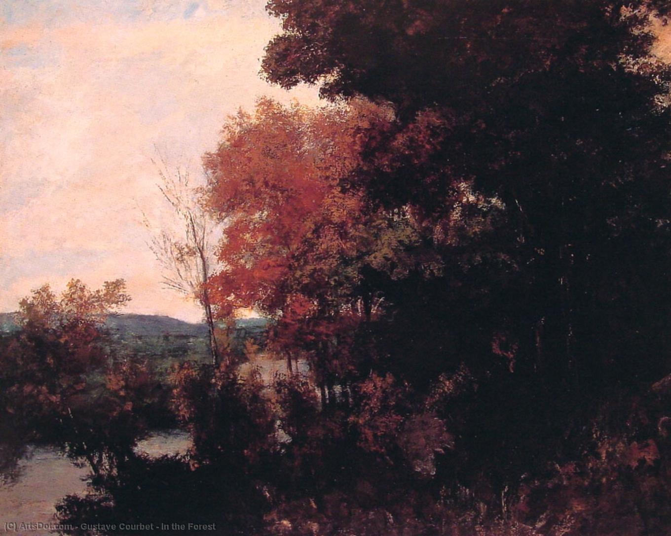 Wikioo.org – L'Enciclopedia delle Belle Arti - Pittura, Opere di Gustave Courbet - nella foresta