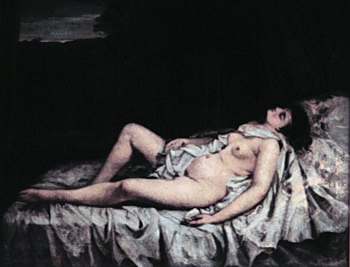 Wikioo.org - Bách khoa toàn thư về mỹ thuật - Vẽ tranh, Tác phẩm nghệ thuật Gustave Courbet - Reclining nude