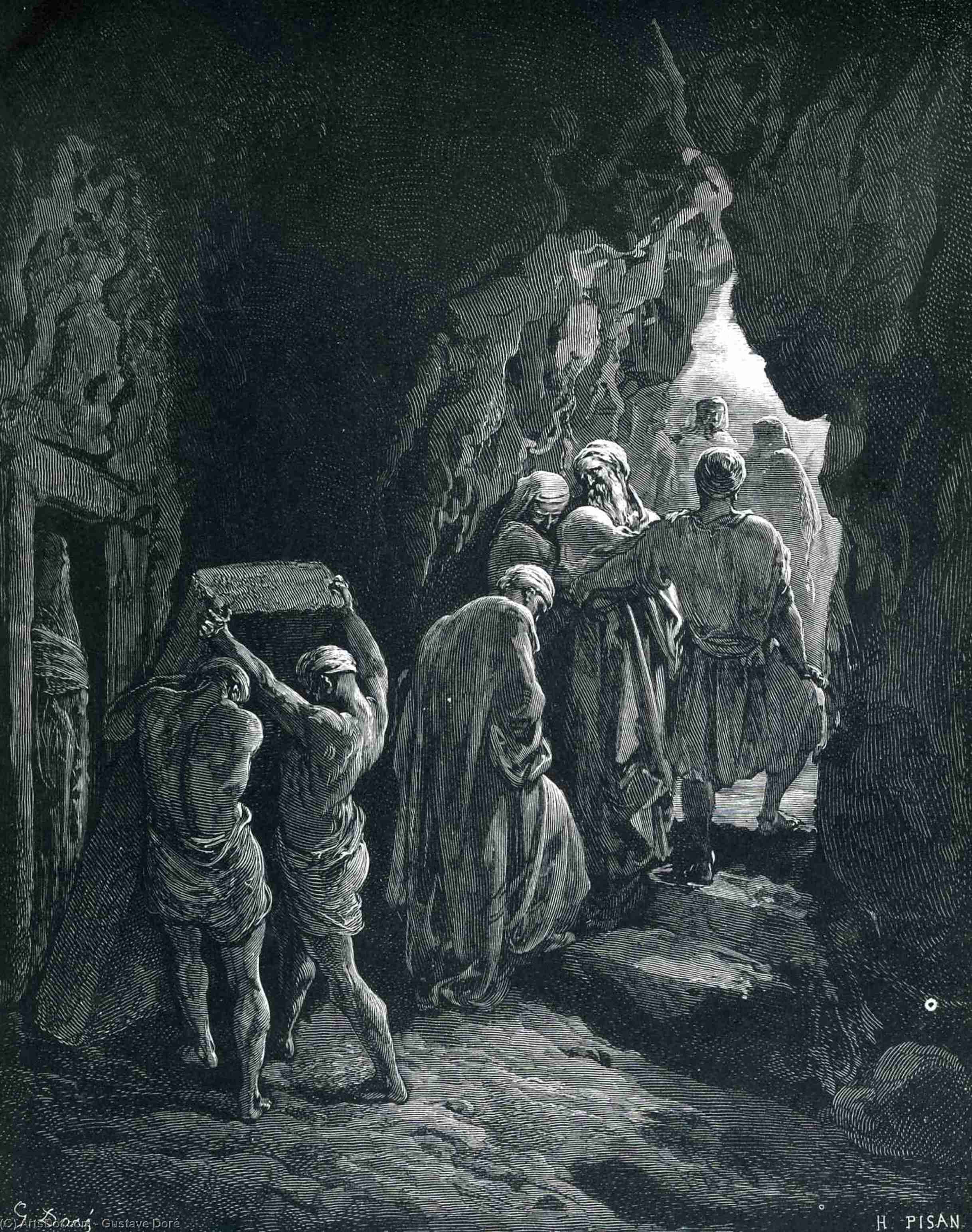 Wikioo.org - The Encyclopedia of Fine Arts - Painting, Artwork by Paul Gustave Doré - The Burial of Sarah