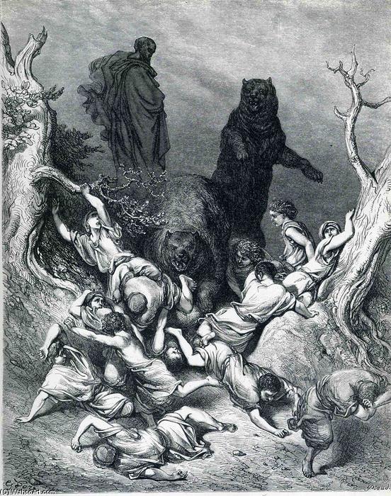 WikiOO.org - Енциклопедия за изящни изкуства - Живопис, Произведения на изкуството Paul Gustave Doré - The Children Destroyed by Bears