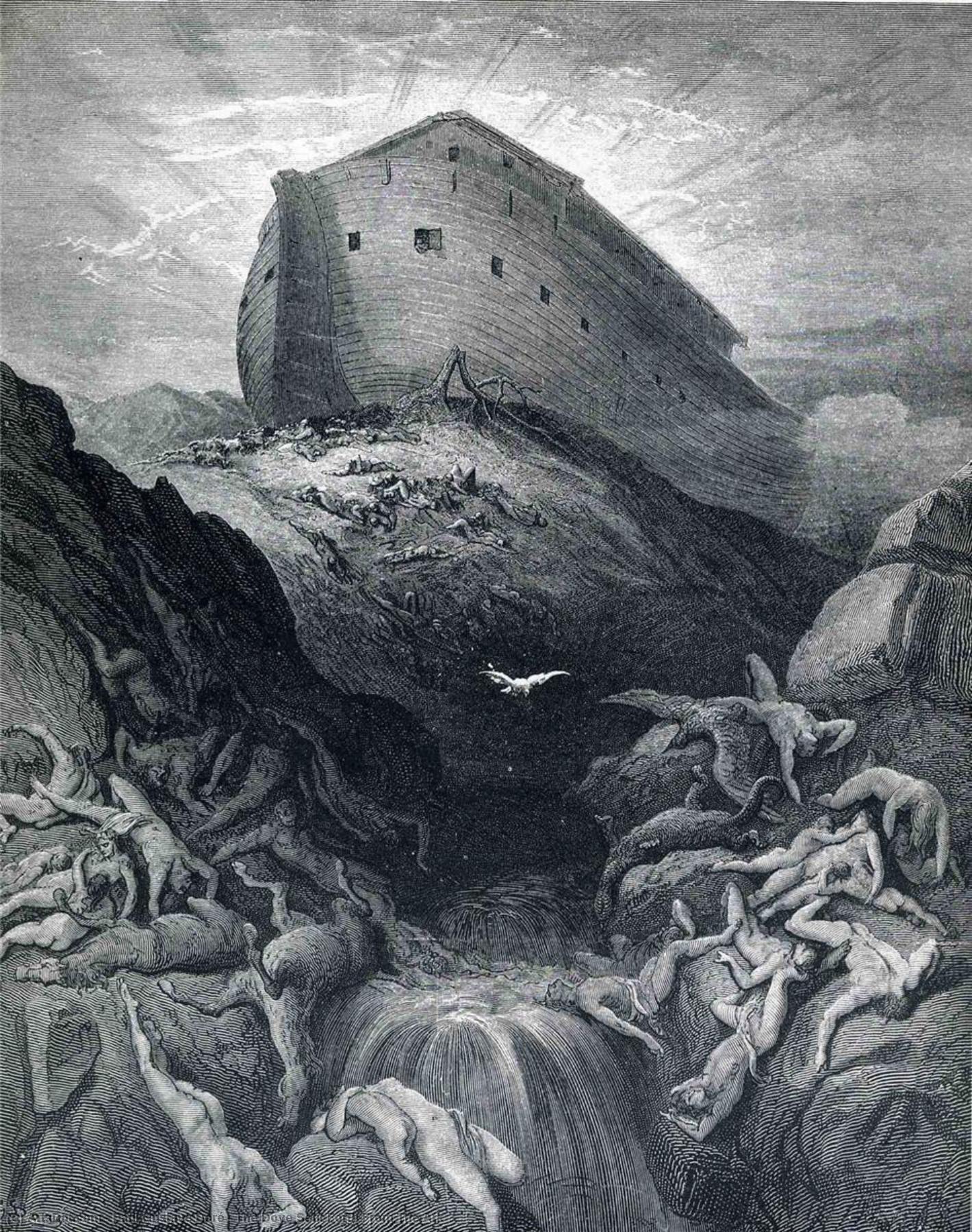 Wikioo.org – L'Enciclopedia delle Belle Arti - Pittura, Opere di Paul Gustave Doré - La colomba scacciò dal Ark
