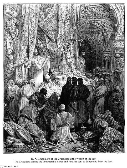 WikiOO.org - دایره المعارف هنرهای زیبا - نقاشی، آثار هنری Paul Gustave Doré - Astonishment of the Crusaders at the Wealth of the East