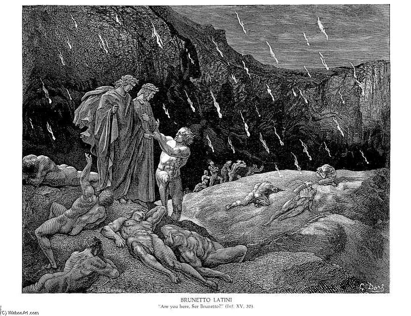 Wikioo.org - The Encyclopedia of Fine Arts - Painting, Artwork by Paul Gustave Doré - Brunetto Latini