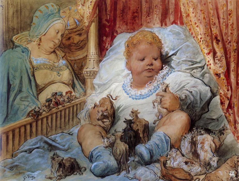 WikiOO.org - Encyclopedia of Fine Arts - Malba, Artwork Paul Gustave Doré - The childhood of Pantagruel