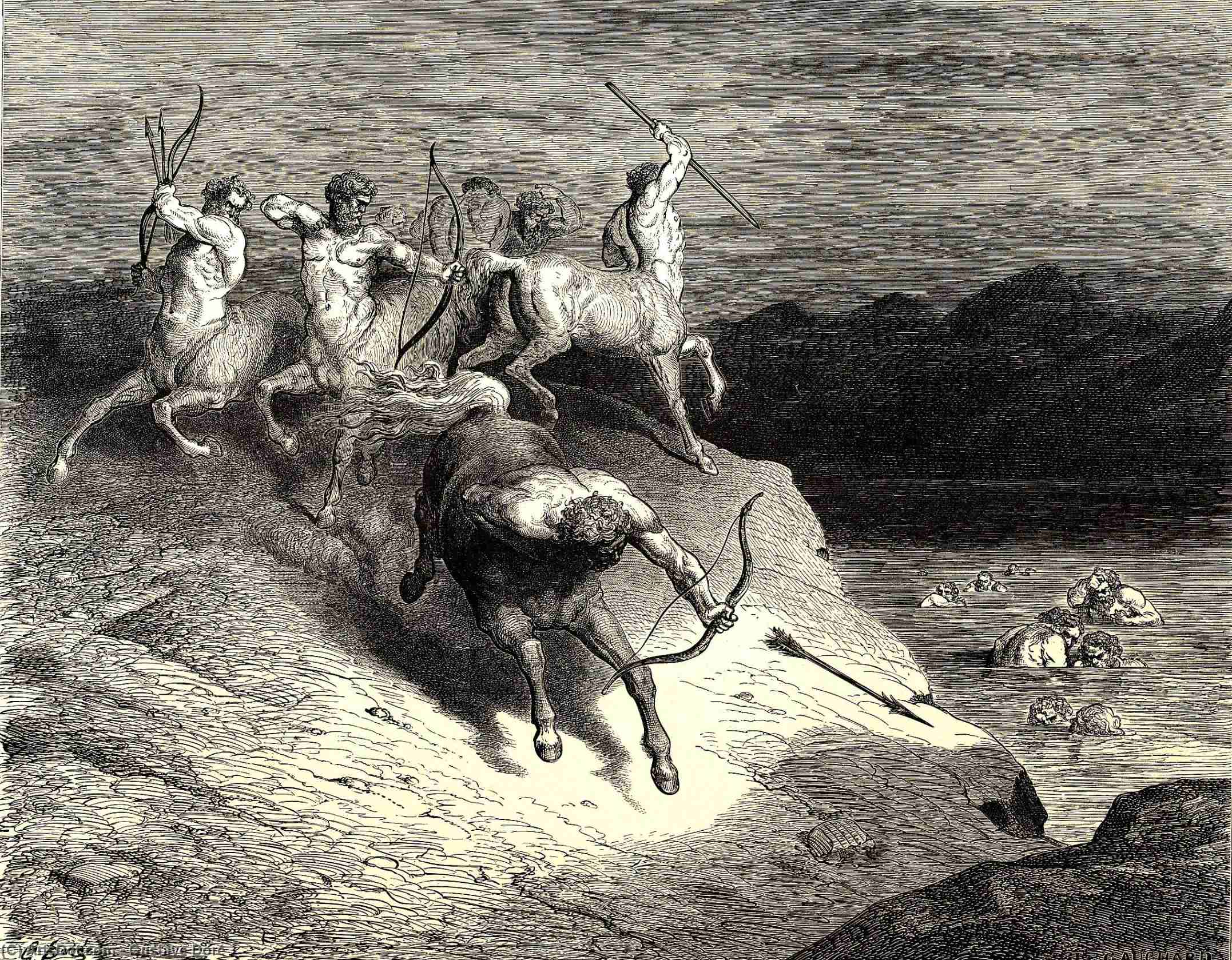 Wikioo.org – L'Enciclopedia delle Belle Arti - Pittura, Opere di Paul Gustave Doré - l inferno , Canto 12