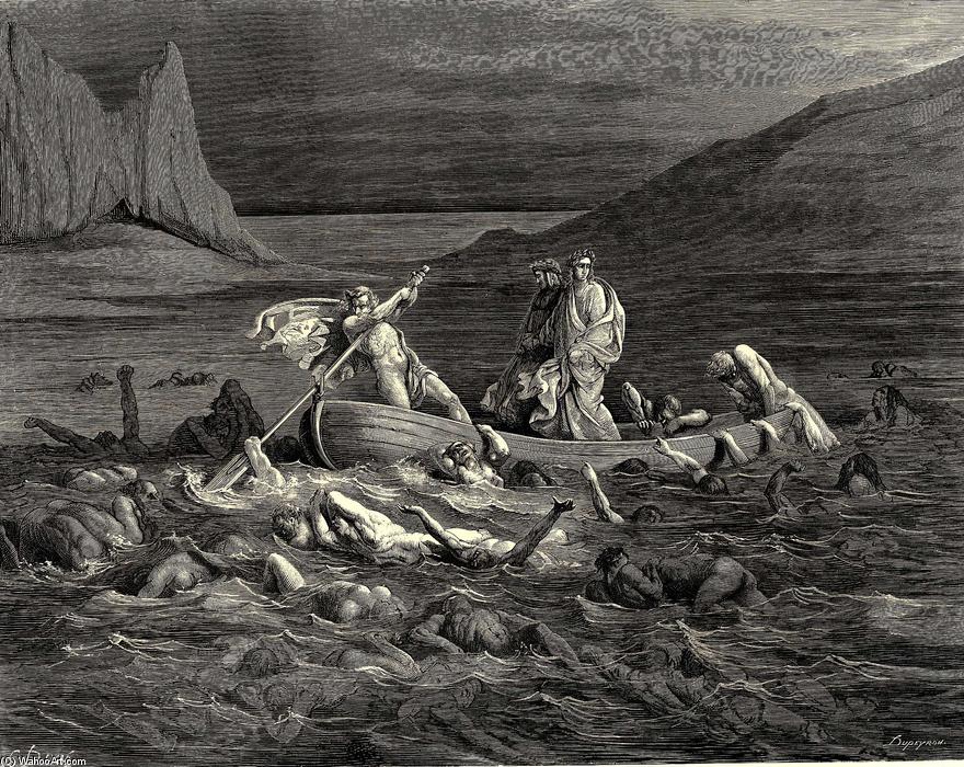 Wikioo.org – La Enciclopedia de las Bellas Artes - Pintura, Obras de arte de Paul Gustave Doré - el infierno , Canto 8