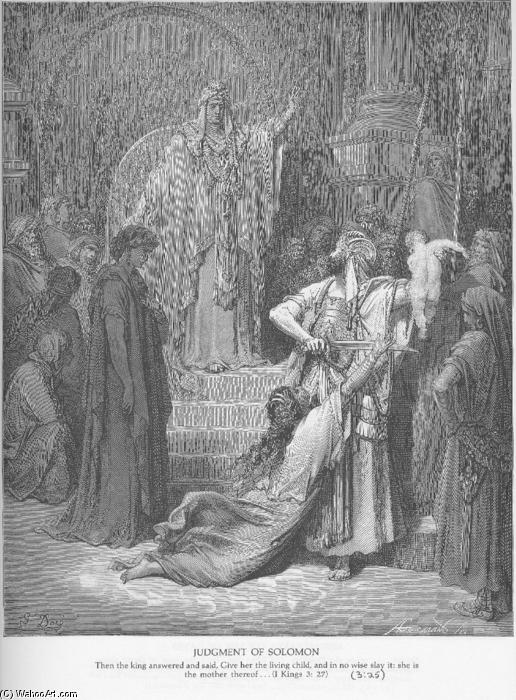 WikiOO.org - Güzel Sanatlar Ansiklopedisi - Resim, Resimler Paul Gustave Doré - The Judgment of Solomon