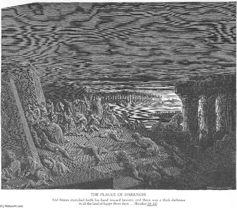 WikiOO.org - Güzel Sanatlar Ansiklopedisi - Resim, Resimler Paul Gustave Doré - The Ninth Plague. Darkness