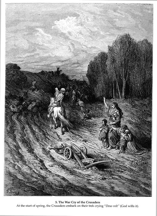 WikiOO.org - دایره المعارف هنرهای زیبا - نقاشی، آثار هنری Paul Gustave Doré - The War Cry of the Crusaders