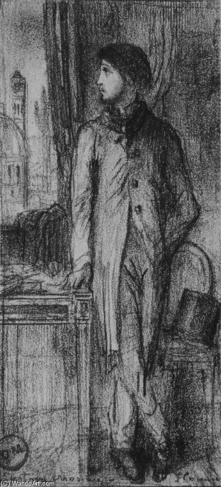 Wikioo.org - The Encyclopedia of Fine Arts - Painting, Artwork by Gustave Moreau - Portrait of Degas in Florence
