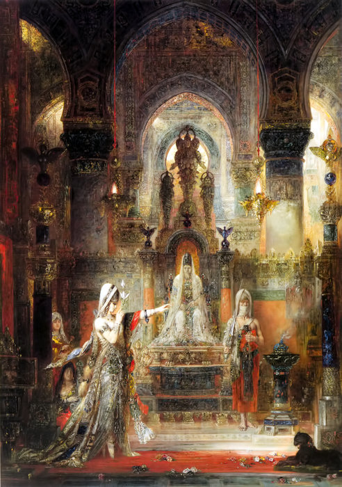 Wikioo.org - The Encyclopedia of Fine Arts - Painting, Artwork by Gustave Moreau - Salom Dancing before Herod