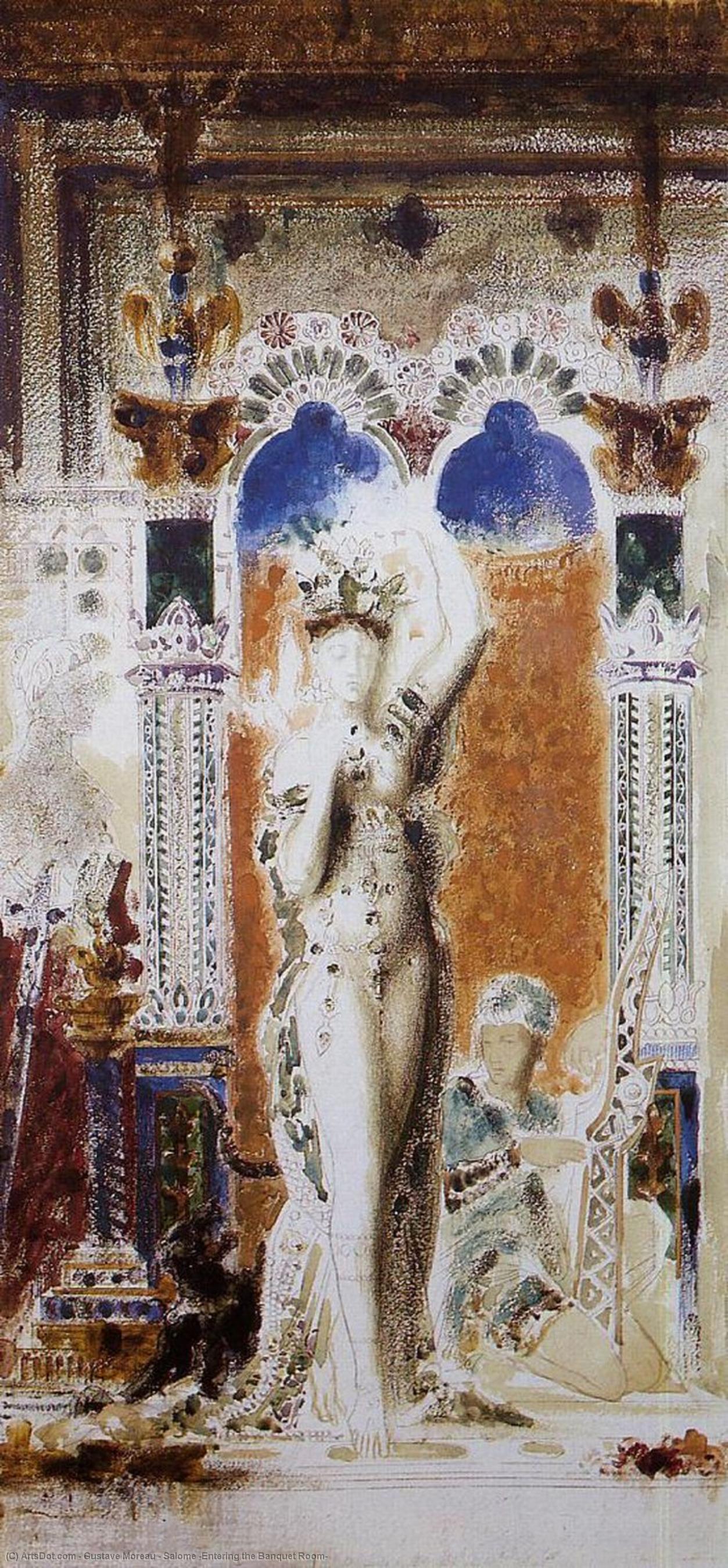 Wikioo.org - The Encyclopedia of Fine Arts - Painting, Artwork by Gustave Moreau - Salome (Entering the Banquet Room)