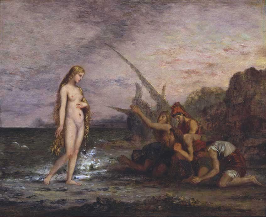 Wikoo.org - موسوعة الفنون الجميلة - اللوحة، العمل الفني Gustave Moreau - The Birth of Venus