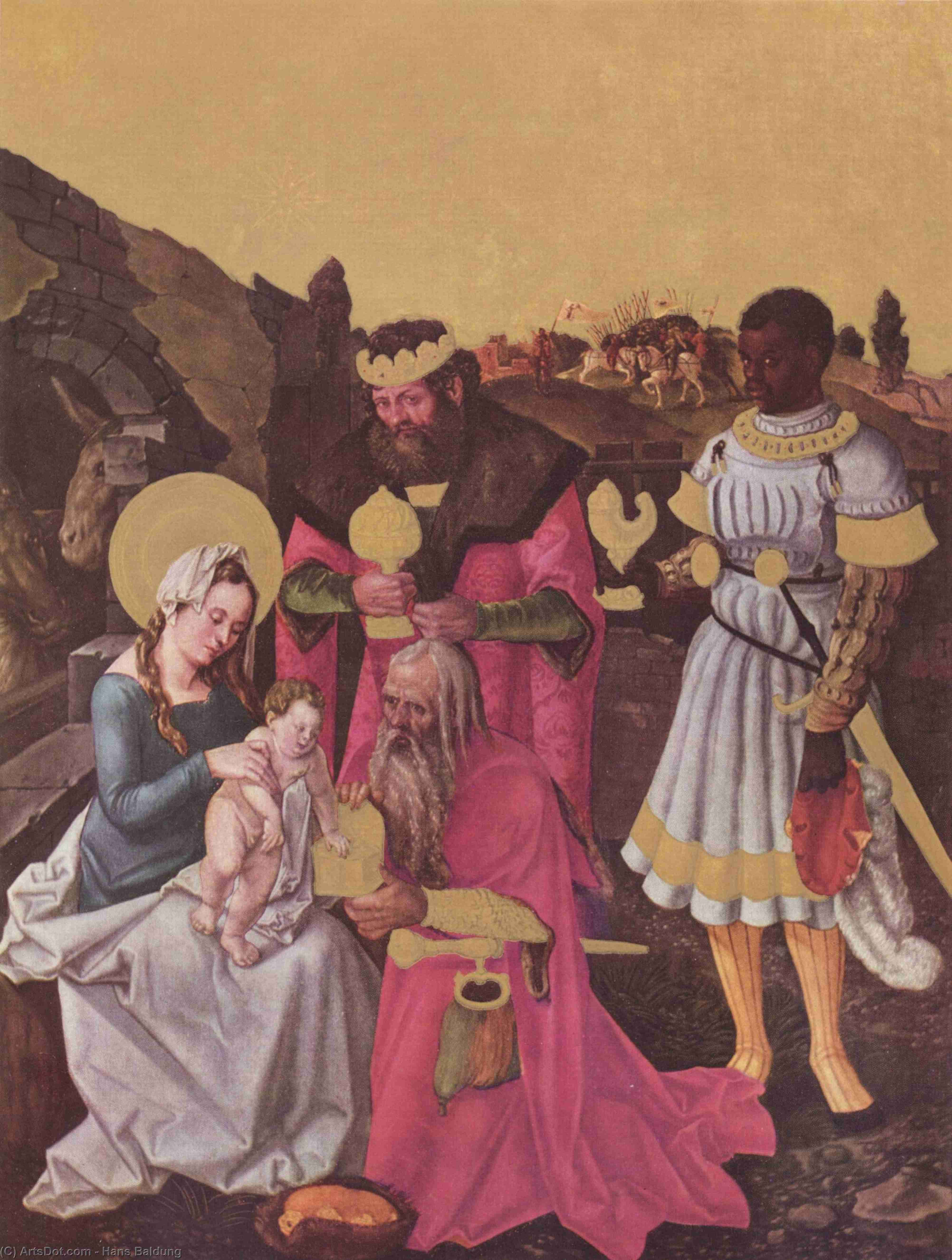 WikiOO.org - אנציקלופדיה לאמנויות יפות - ציור, יצירות אמנות Hans Baldung - Adoration of the Magi