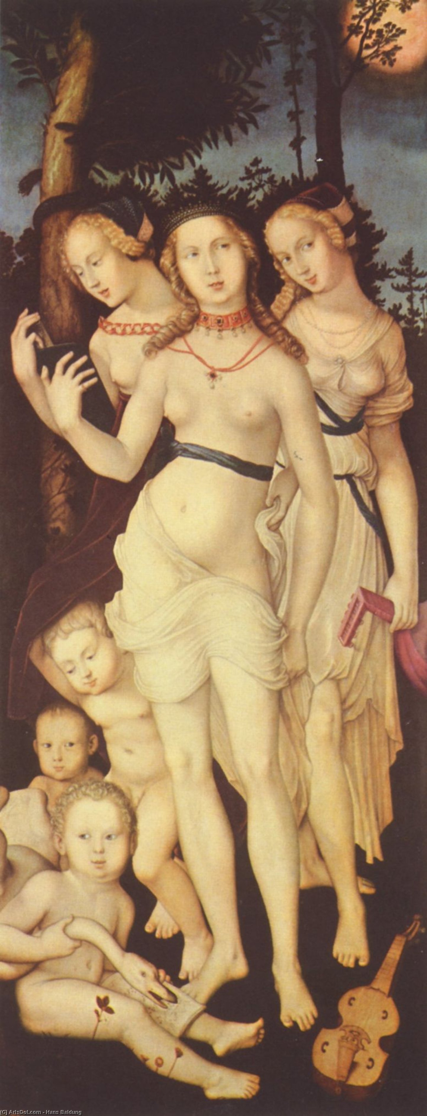 Wikioo.org - The Encyclopedia of Fine Arts - Painting, Artwork by Hans Baldung - Harmony or The Three Graces