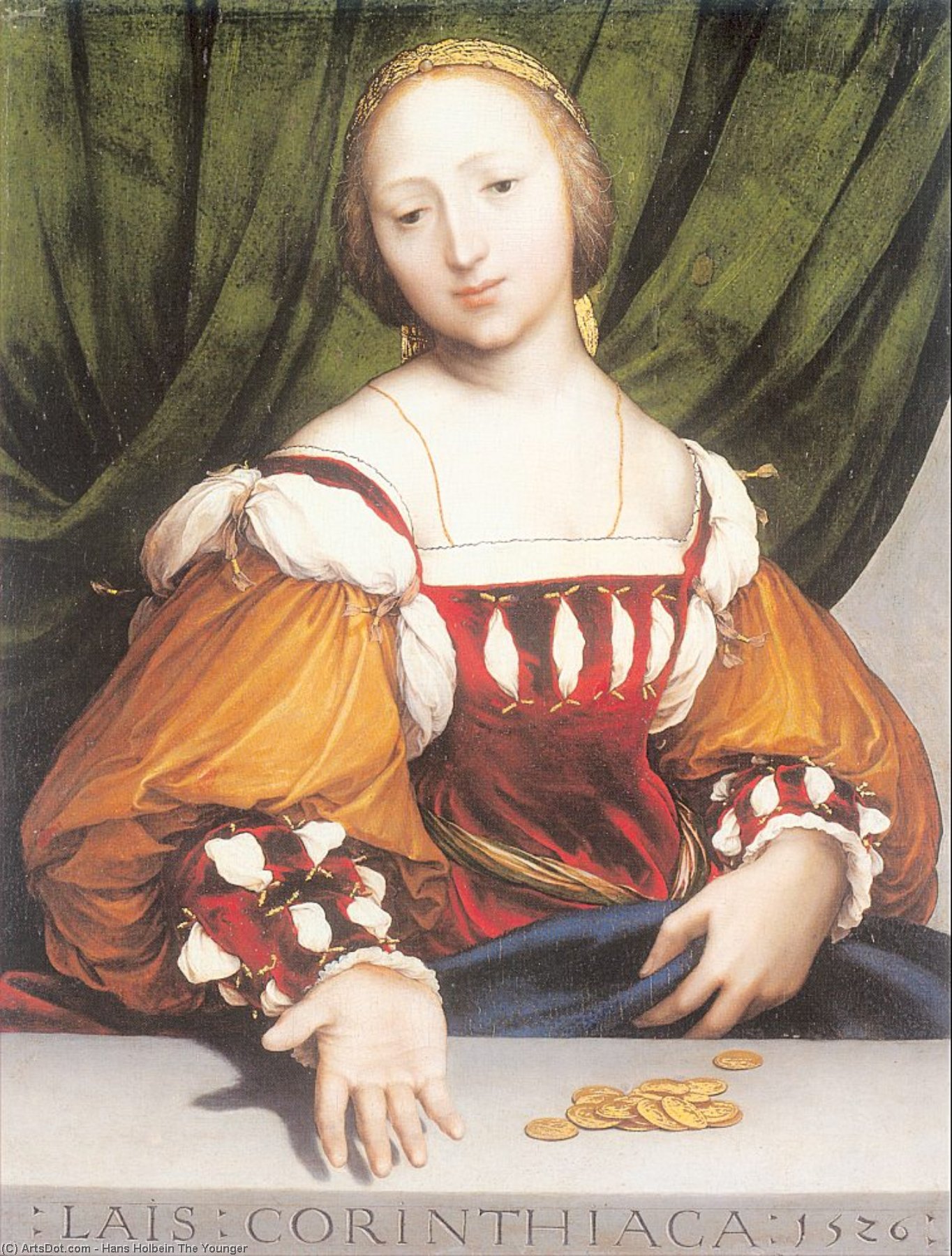WikiOO.org - Enciklopedija dailės - Tapyba, meno kuriniai Hans Holbein The Younger - Lais Corinthiaca