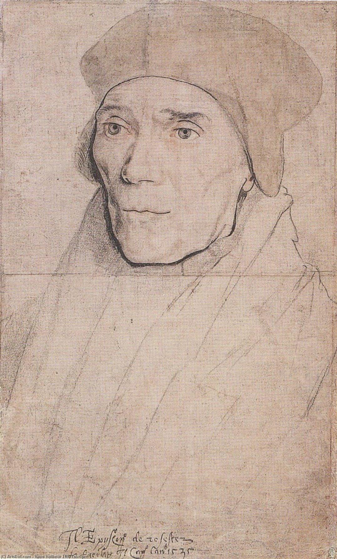 Wikioo.org - The Encyclopedia of Fine Arts - Painting, Artwork by Hans Holbein The Younger - Portrait of Bishop John Fisher
