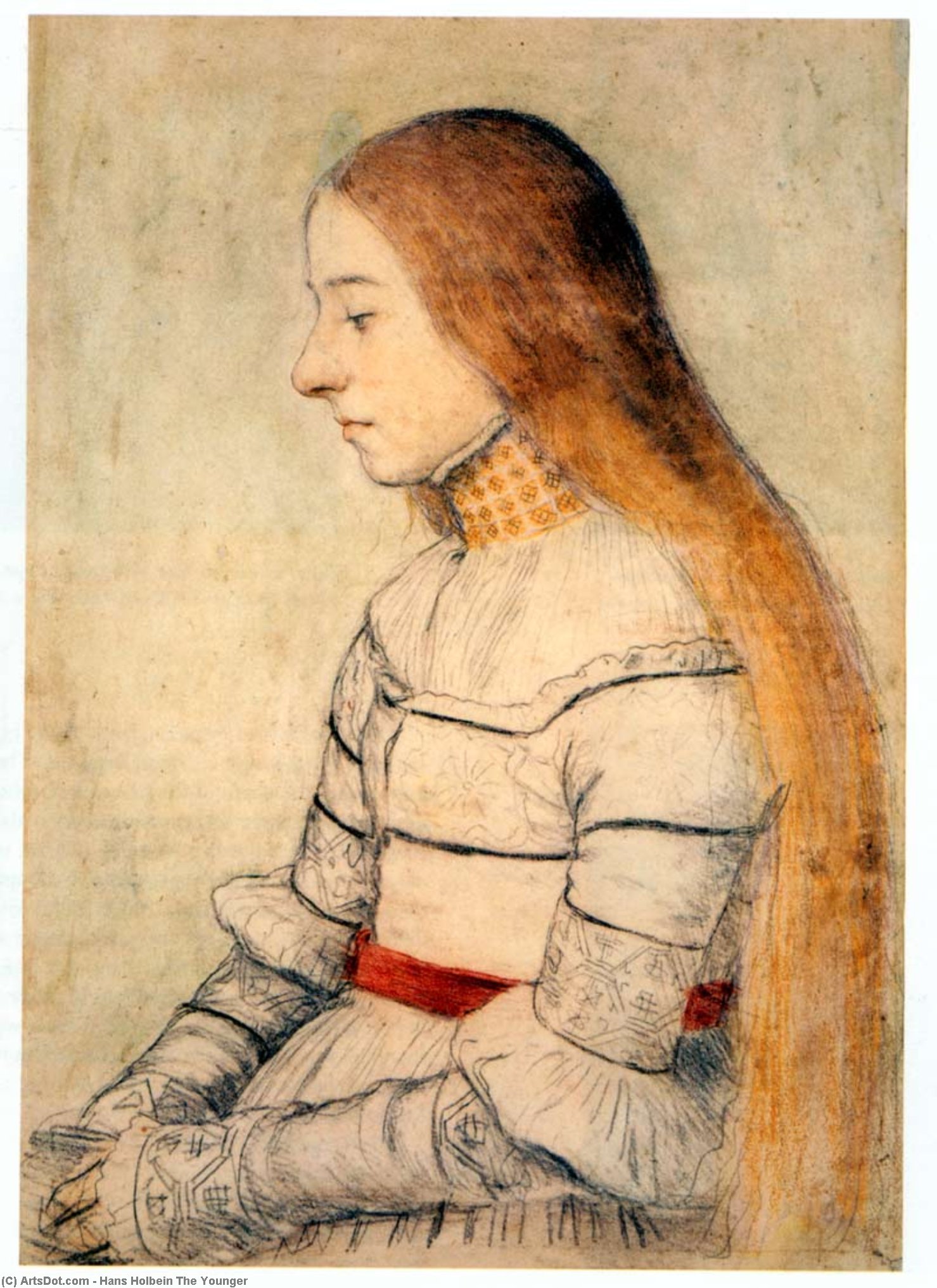 Wikioo.org – La Enciclopedia de las Bellas Artes - Pintura, Obras de arte de Hans Holbein The Younger - Ana Meyer