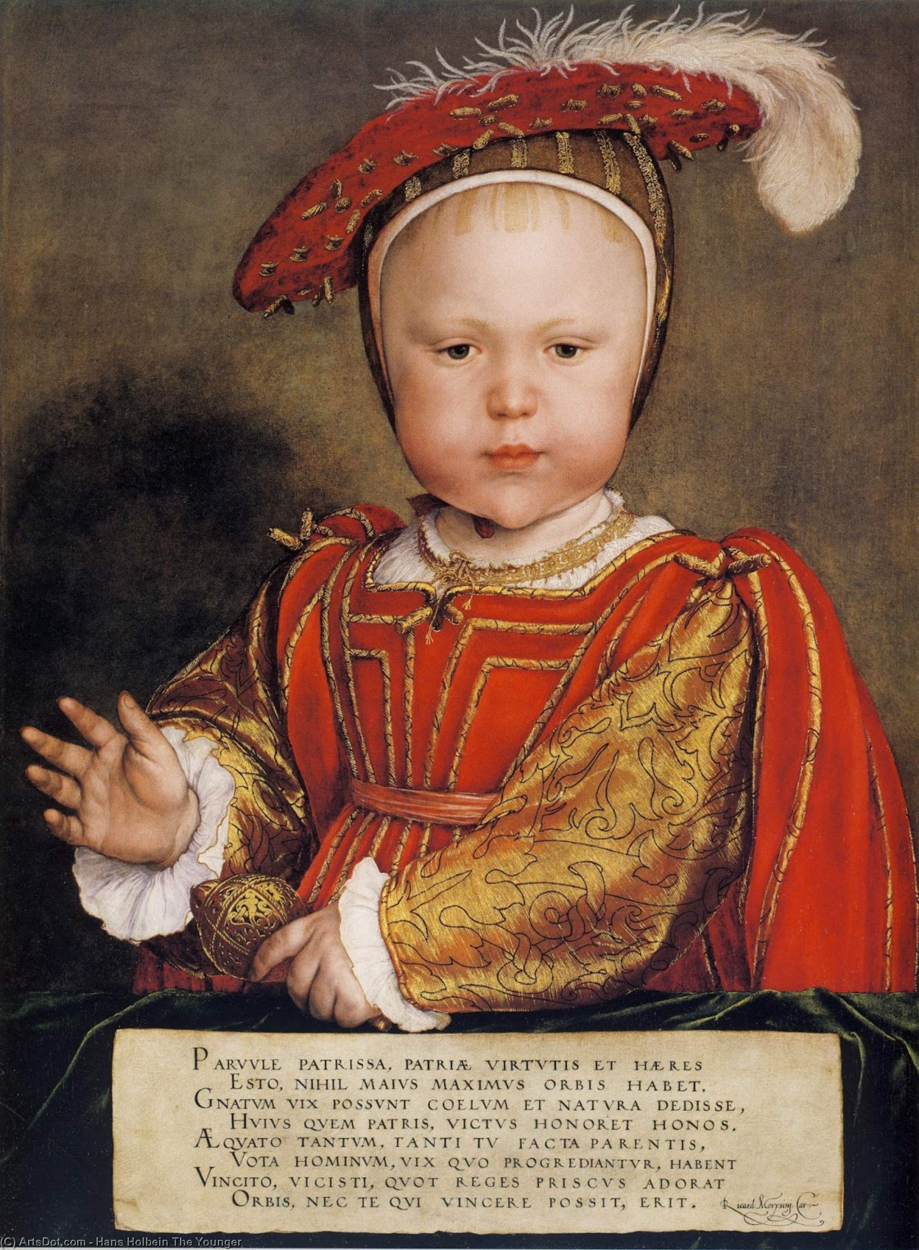 Wikioo.org - The Encyclopedia of Fine Arts - Painting, Artwork by Hans Holbein The Younger - Portrait of Edward VI as a child