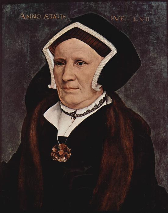 Wikoo.org - موسوعة الفنون الجميلة - اللوحة، العمل الفني Hans Holbein The Younger - Lady Butts