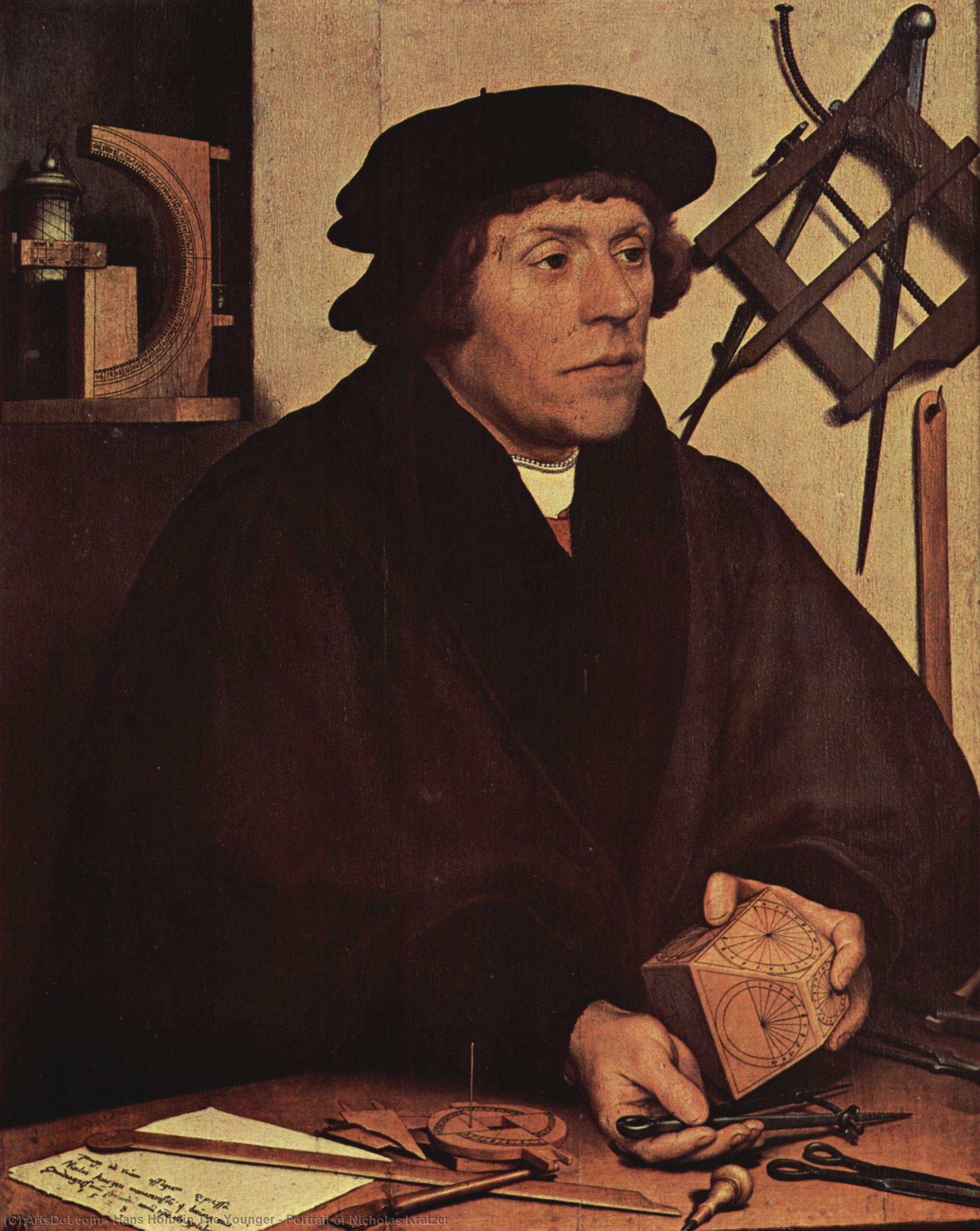 Wikioo.org - Bách khoa toàn thư về mỹ thuật - Vẽ tranh, Tác phẩm nghệ thuật Hans Holbein The Younger - Portrait of Nicholas Kratzer
