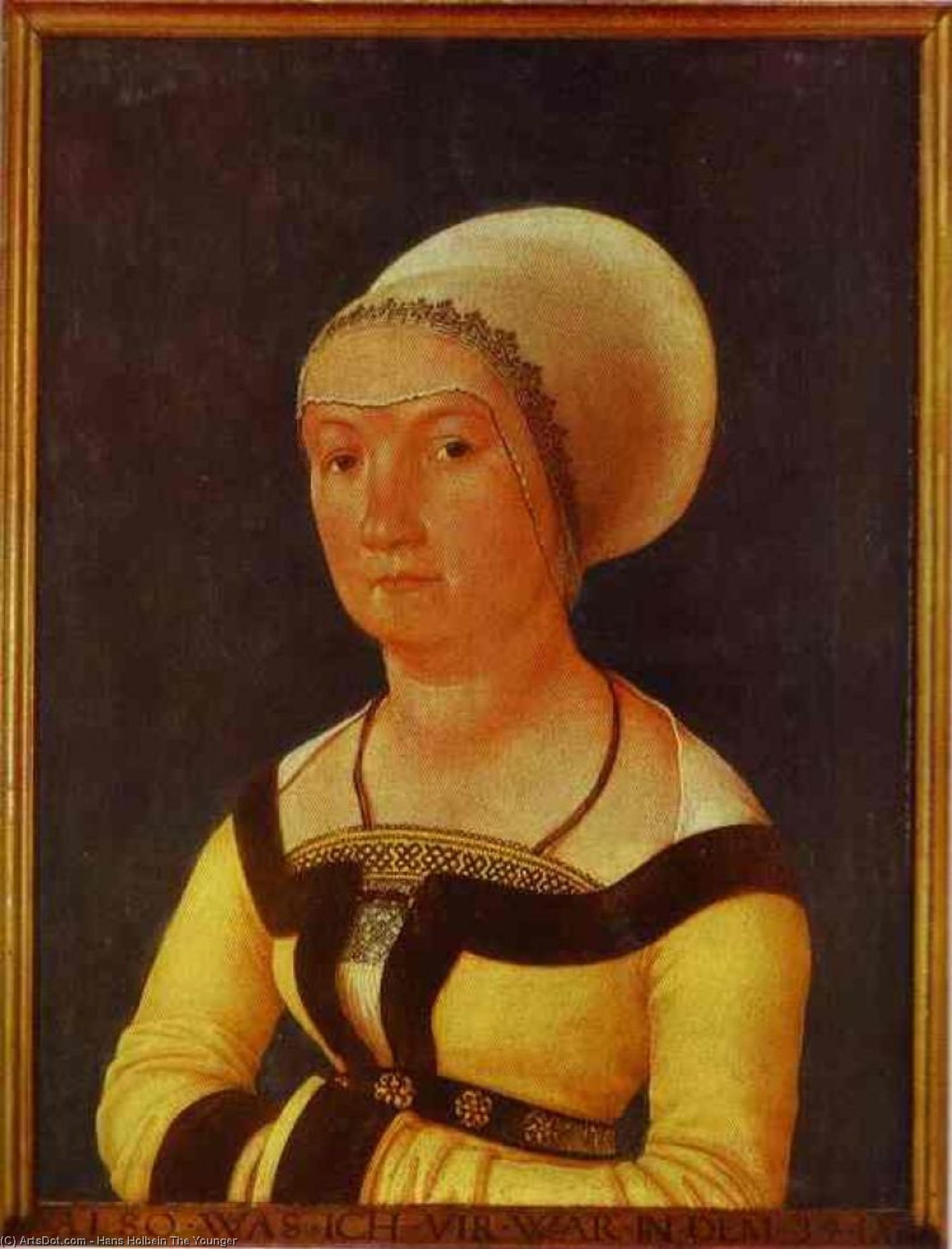 Wikioo.org - The Encyclopedia of Fine Arts - Painting, Artwork by Hans Holbein The Younger - Portrait of 34 year old Woman