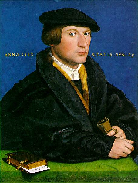 Wikoo.org - موسوعة الفنون الجميلة - اللوحة، العمل الفني Hans Holbein The Younger - Portrait of a Member of the Wedigh Family