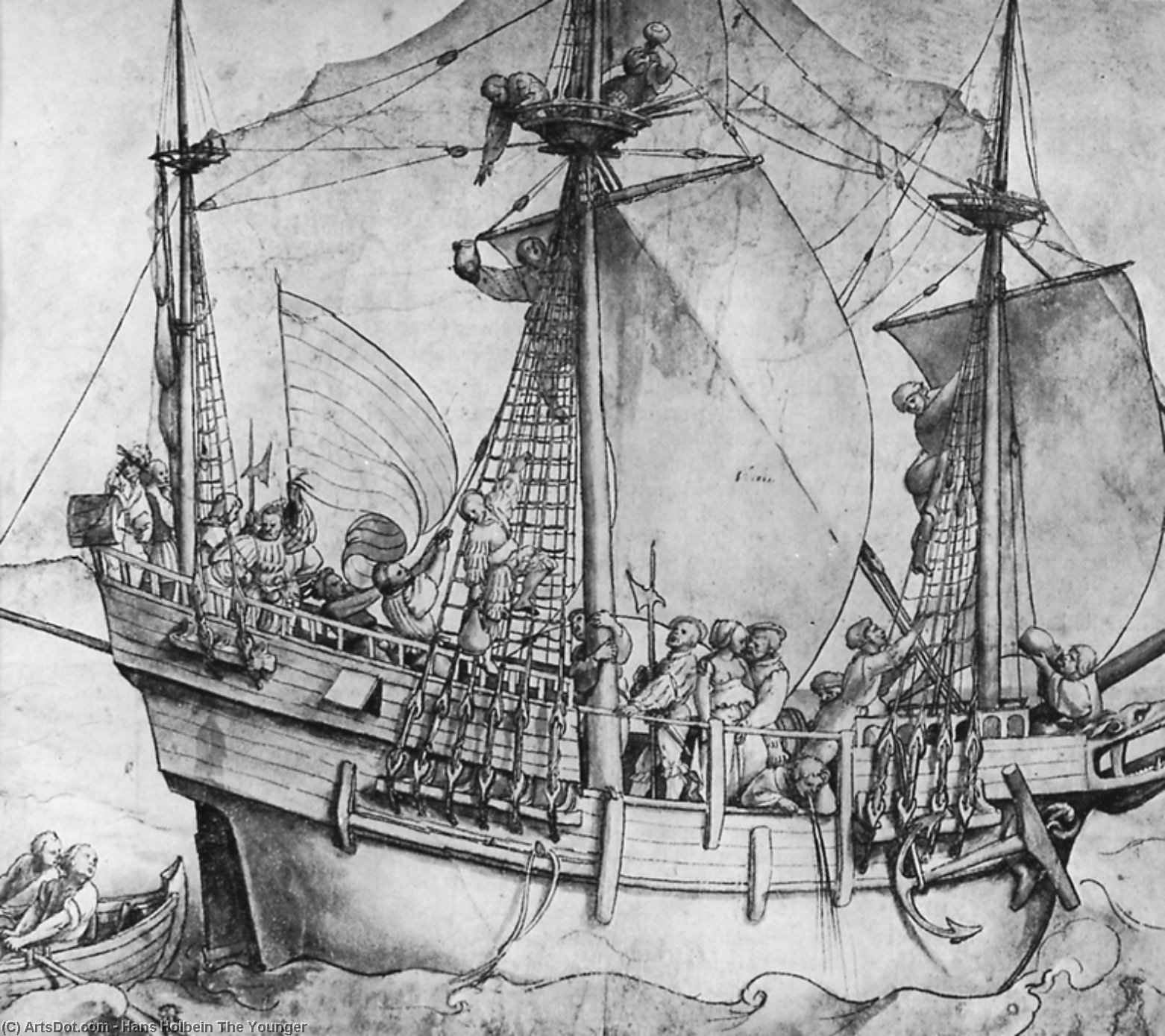 Wikioo.org - The Encyclopedia of Fine Arts - Painting, Artwork by Hans Holbein The Younger - Outgoing ship