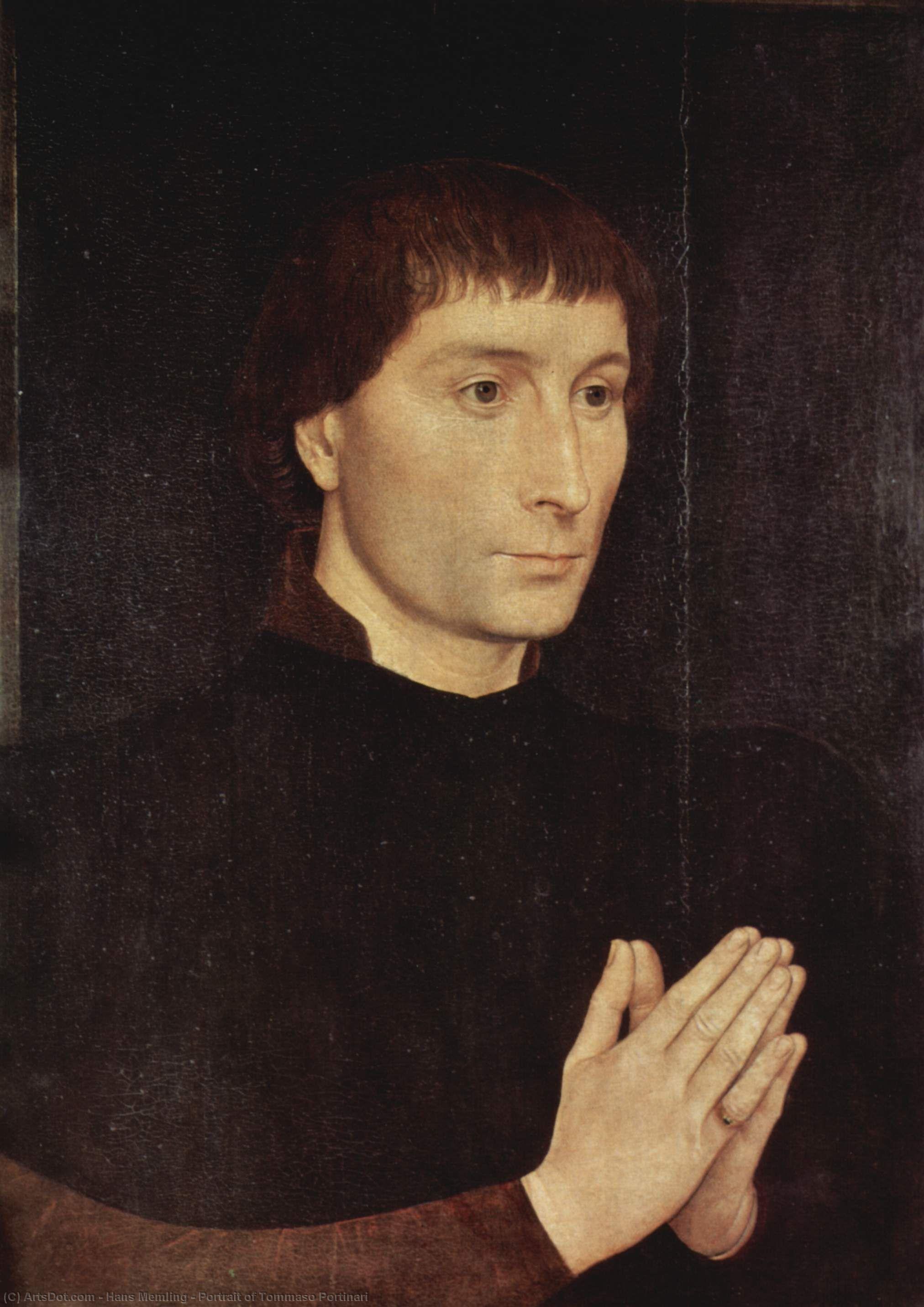 Wikioo.org - The Encyclopedia of Fine Arts - Painting, Artwork by Hans Memling - Portrait of Tommaso Portinari