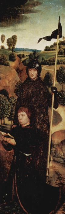 Wikioo.org - The Encyclopedia of Fine Arts - Painting, Artwork by Hans Memling - Praying Donor with St. William of Maleval