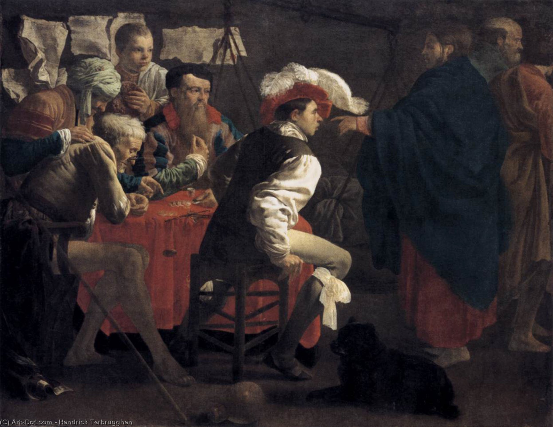 WikiOO.org - Encyclopedia of Fine Arts - Maleri, Artwork Hendrick Terbrugghen - The Calling of St Matthew
