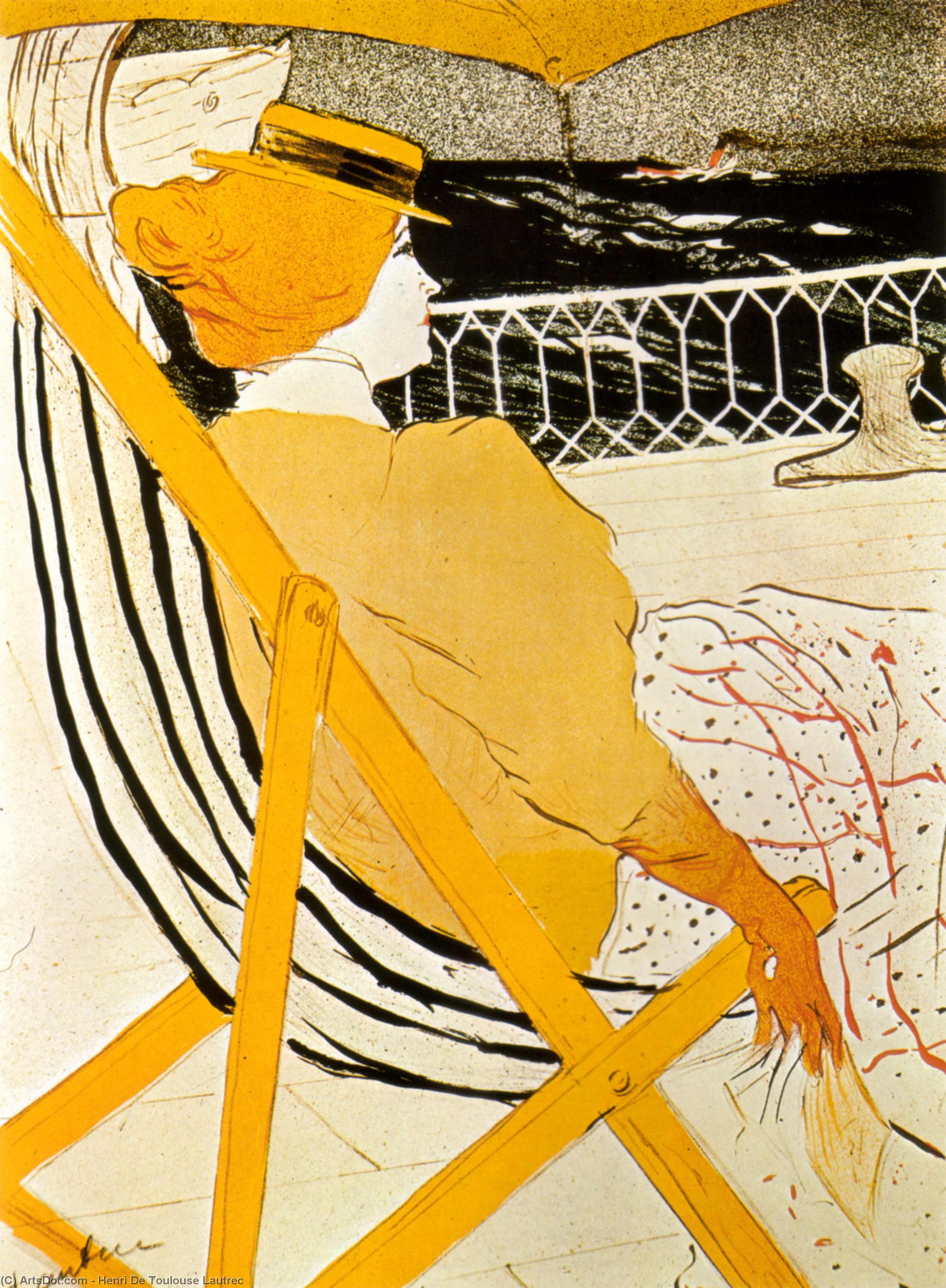 Wikioo.org – La Enciclopedia de las Bellas Artes - Pintura, Obras de arte de Henri De Toulouse Lautrec - El pasajero en la cabina 54