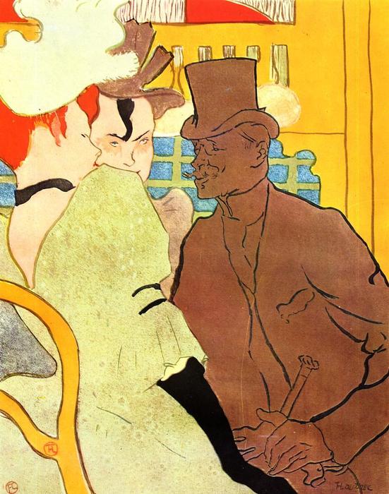 WikiOO.org - Encyclopedia of Fine Arts - Festés, Grafika Henri De Toulouse Lautrec - The Englishman at the Moulin Rouge