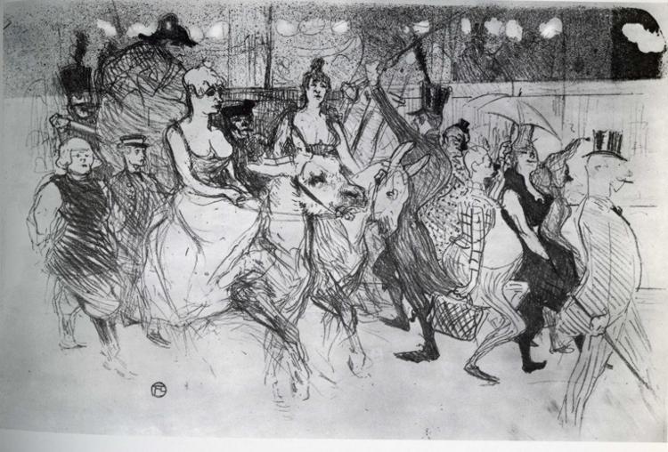 Wikioo.org – La Enciclopedia de las Bellas Artes - Pintura, Obras de arte de Henri De Toulouse Lautrec - gala` en el moulin rouge