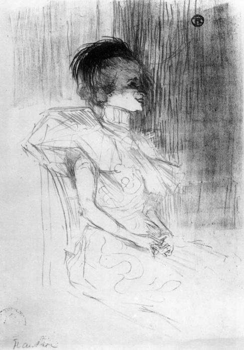 Wikioo.org – La Enciclopedia de las Bellas Artes - Pintura, Obras de arte de Henri De Toulouse Lautrec - M.Lender Sentado
