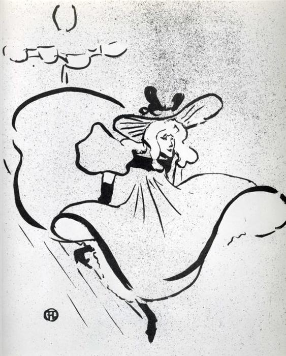 WikiOO.org - Encyclopedia of Fine Arts - Malba, Artwork Henri De Toulouse Lautrec - Jane Avril