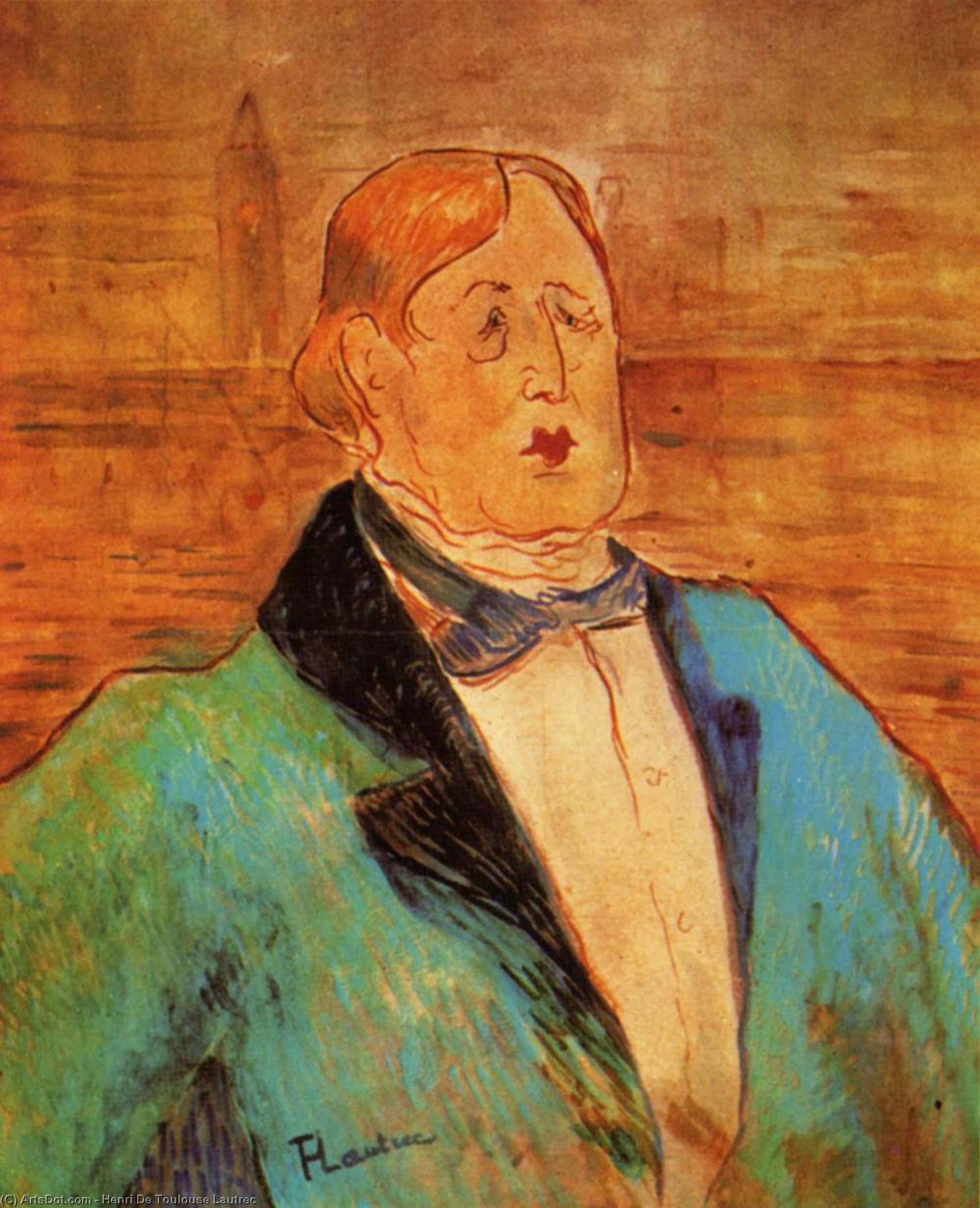 Wikioo.org – L'Encyclopédie des Beaux Arts - Peinture, Oeuvre de Henri De Toulouse Lautrec - Portrait of Oscar Wilde