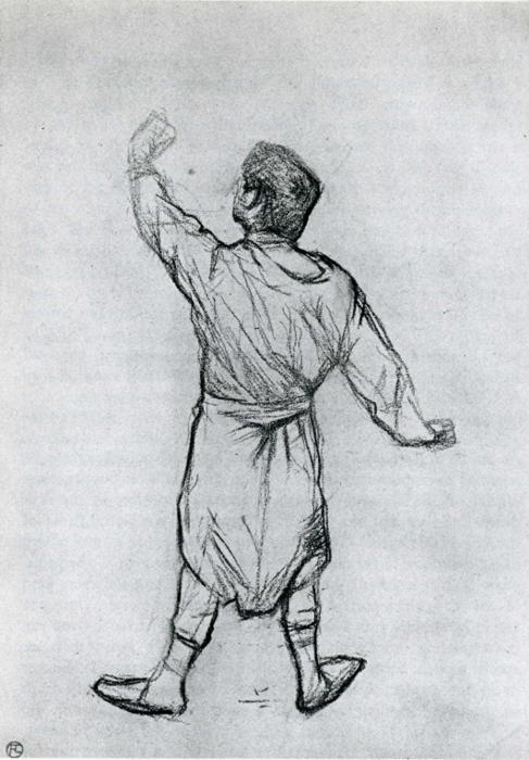Wikioo.org - The Encyclopedia of Fine Arts - Painting, Artwork by Henri De Toulouse Lautrec - Man in a Shirt, From Behind