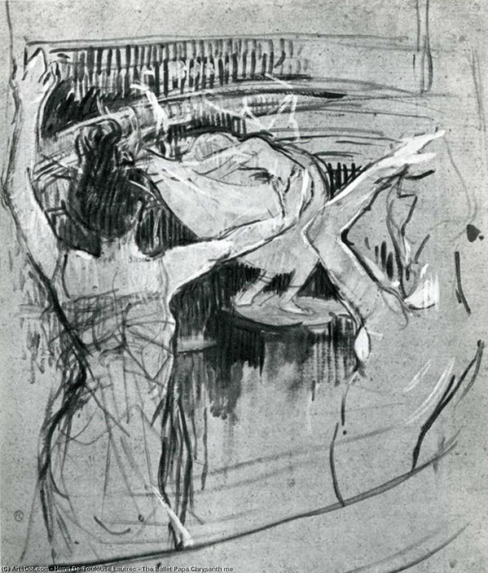 WikiOO.org - Encyclopedia of Fine Arts - Maleri, Artwork Henri De Toulouse Lautrec - The Ballet Papa Chrysanth me