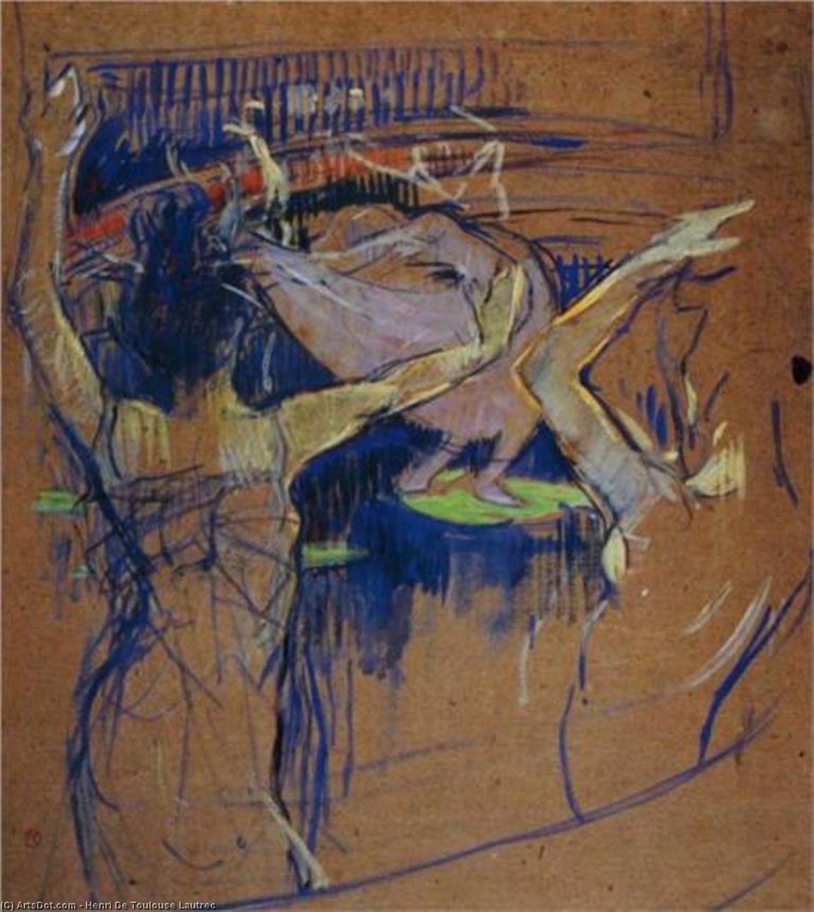 Wikioo.org – L'Encyclopédie des Beaux Arts - Peinture, Oeuvre de Henri De Toulouse Lautrec - Ballet de Papa Chrysanthème moi
