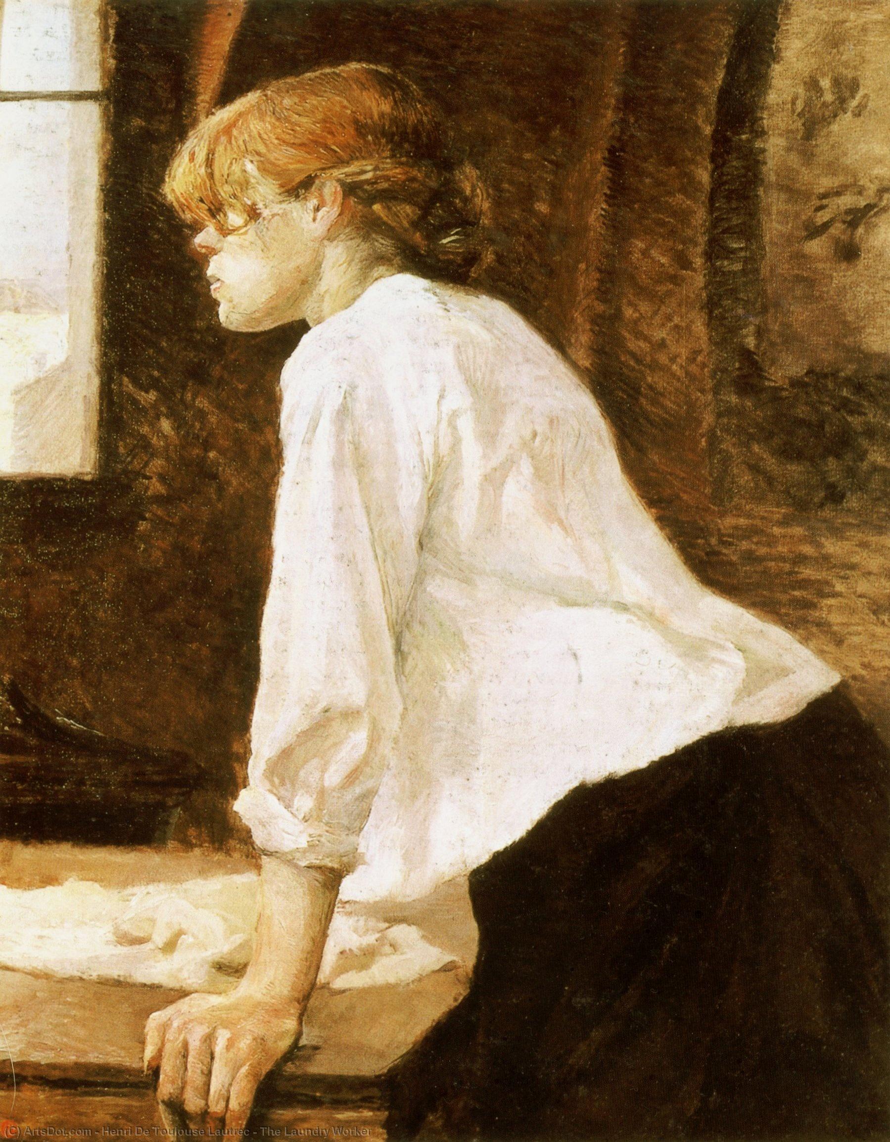 Wikioo.org – L'Encyclopédie des Beaux Arts - Peinture, Oeuvre de Henri De Toulouse Lautrec - La blanchisserie travailleur