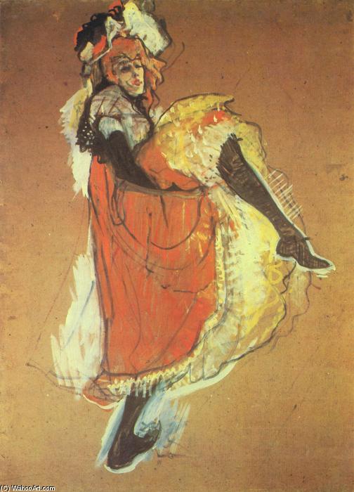 Wikioo.org - The Encyclopedia of Fine Arts - Painting, Artwork by Henri De Toulouse Lautrec - Jane Avril Dancing