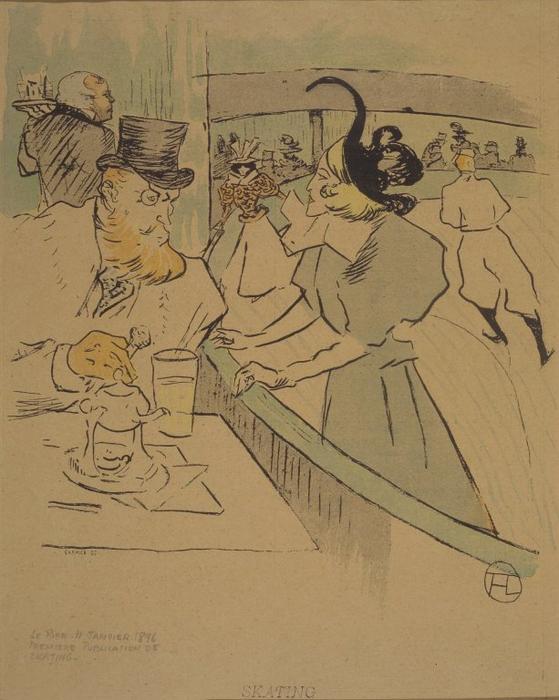 Wikioo.org - The Encyclopedia of Fine Arts - Painting, Artwork by Henri De Toulouse Lautrec - Skating