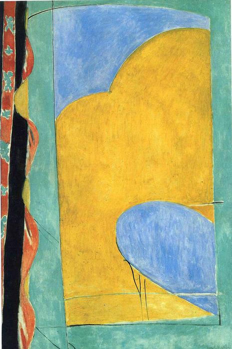 Wikoo.org - موسوعة الفنون الجميلة - اللوحة، العمل الفني Henri Matisse - The Yellow Curtain